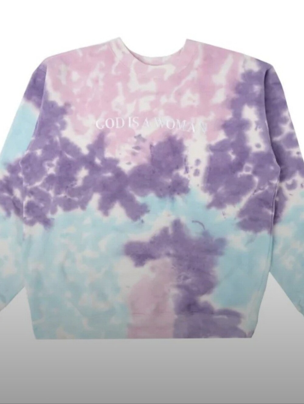 God is a Woman Tie Dye Crewneck Ariana Grande Sweetener Size Large